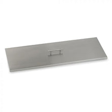 American Fireglass Rectangular Burner Pan Cover | Stainless Steel Lid for Outdoor Fire Pit or Table | for Natural Gas or Propane Fires | 39" x 15" x 1.5"