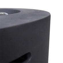 Noble House Aidan 40.000 BTU Circular Concrete Stone Fire Pit in Dark Gray