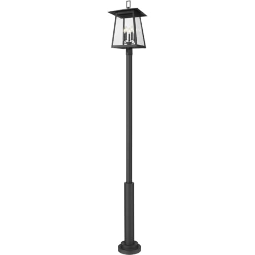 Z-Lite 5015PHXLR-5010P Rainer 5 Light 122" Tall Post Light - Black