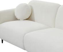 Merax Modern Loveseat Sofa with Ottoman & Pillows Beige