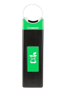 Avante™ Series Made in The USA, Black Compost Container, 30-Gallon Narrow, Green Compost Panel, Green Lid, Black Canopy, Liner Included
