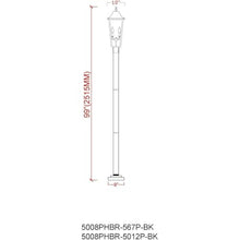 Z-Lite 5008PHBR-5012P Gannon 3 Light 101" Tall Post Light - Black