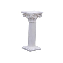 White Roman Pillar Pedestal Stand, Greek Column Figurine for Garden Backyard Patio