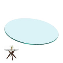 Clear Round Glass Top, Glass Dining Table, Round Flat Glass, Pencil Polished Edge Tabletop, Thick Tempered Glass Round Table Top, Transparent Round, Tempered Radius Corners Glass Table Top ( Size : 96