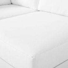 Outdoor Escape White Fabric Outdoor Patio Modular Sectional, Cushioned Seating, Versatile, Durable Outdoor Material