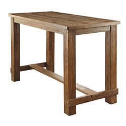 212 Main Wooden Top Bar Height Table with Thick Block Legs Multicoloured