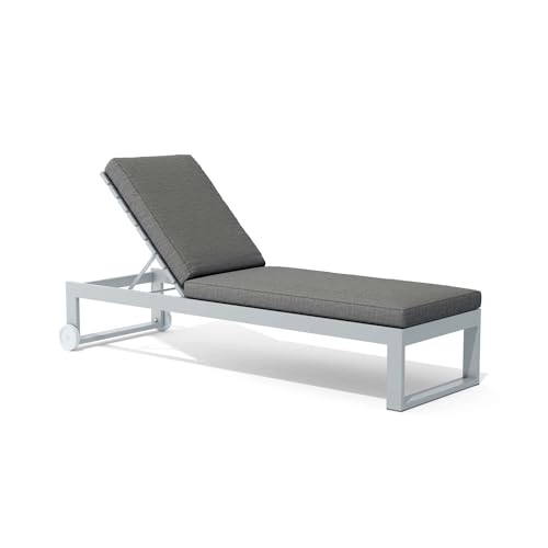 Anderson Teak SL-1008 Lucca Modern Sun Lounger, Gray