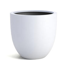DTY Mount Yale 19.7" D x 18.9" H (Pot Opening 15.4") Fiberstone Planter with Drainage Hole, Weather Resistant for Indoor and Outdoor, 2 Extra Coco Mats - White, Large