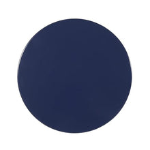 Kemo Outdoor End Table Set of 2, Round Top, Cutout Design, Navy Blue