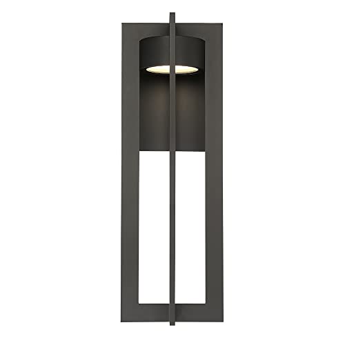 WAC Lighting dweLED, Chamber 25in LED Indoor and Outdoor Wall Light 3000K in Bronze