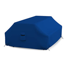 Covers & all Picnic Table Cover, 18 Oz Heavy Duty Waterproof UV & Weather Resistant Protector Outdoor Patio Bench Outside Furniture Cover with Air Vents & Drawstrings (98”L x 63”W x 37” H, Blue)