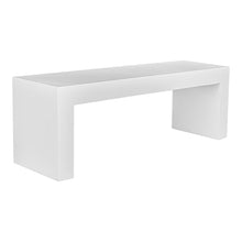 Moe's Home Collection Lazarus Outdoor Bench White Stone Dining Benches