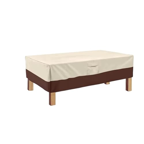 Furniture Cover Outdoor Protect Waterproof Covers General Outside Table 420D Heavy Duty Oxford Patio Cover(Beige-Brown,350x260x70cm)
