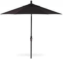 Treasure Garden 9-Foot Starlux Deluxe Collar-Tilt Market Umbrella Sunbrella Black w/Black Frame