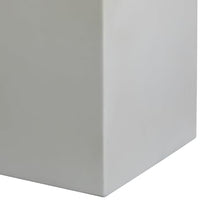 Armen Living Minerra Indoor Outdoor Side Table in White Concrete Finish