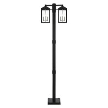 Livex 6 Light Black Outdoor Post Light Nickel