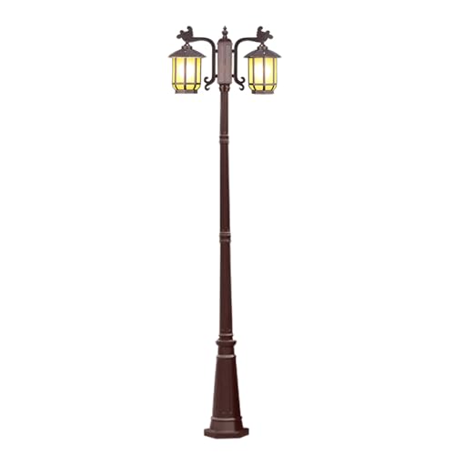 ZQHQYNQDFY Lamp Post Lights Outdoor, Outdoor Landscape Lighting, Waterproof Double-Head High Pole Street Lamp for Garden, Park, Villa, Hotel Entrance