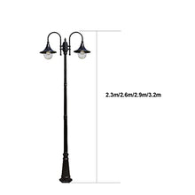 PAOOPA Garden Lamp Post Light Outdoor Street Light Black 3.2m