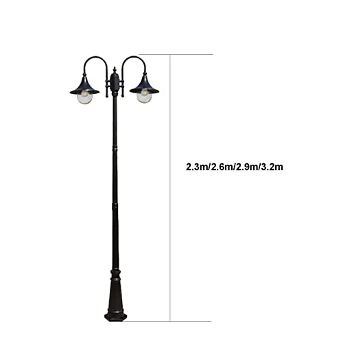 PAOOPA Garden Lamp Post Light Outdoor Street Light Black 3.2m