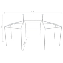 Heavy Duty Replacement Tent Frame Kit 20x15x11 Feet, Powder-Coated Steel Pole Set for Outdoor Wedding Party Event Canopy Shelter, Durable Metal Structure Accessories