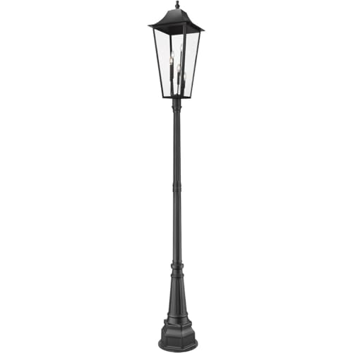 Z-Lite 5008PHXXLR-564P-BK Gannon 5 Light Outdoor Post Mounted Fixture, Black