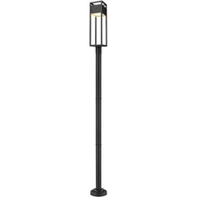 Z-Lite 1 Light Outdoor Post Mounted Fixture 585PHBR-567P-BK-LED, Black