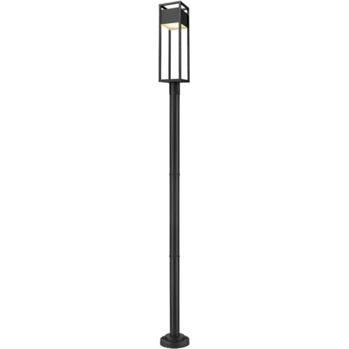 Z-Lite 1 Light Outdoor Post Mounted Fixture 585PHBR-567P-BK-LED, Black