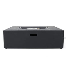 Christopher Knight Home Aidan Outdoor 50,000 BTU Square Fire Pit (No Tank Holder) - Lightweight Concrete - Dark Gray