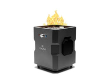 Ukiah TK-1044-T2BLK Portable Fire Pit, 15-1/4 in OAW, 15-1/4 in OAD, 16 in OAH, Propane, Piezo Ignition, Steel