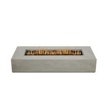 BBQGuys Signature La Valle 72-Inch Rectangle Propane Fire Table - Flint - 1591LP-FLNT