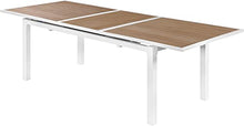 Meridian Furniture 365-T Nizuc Collection Modern | Contemporary Outdoor Patio Extendable Dining Table with Durable Aluminum Frame
