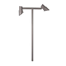 WAC Lighting Accent Stem LED 12V Path and Area Double Light 3000K Warm White Solid Brass Coated in Bronze