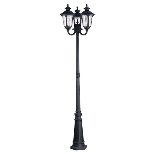 Livex Oxford 3 Light Outdoor Post Black