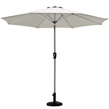 USZWBY Outdoor Garden Parasols White Garden Parasol 2.7m,Outdoor Sun Shade Umbrella with Crank Handle & Tilt Function,for Beach/Pool/Patio,UV Protective Without Base
