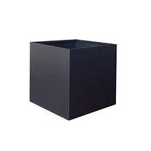 GZGNEEVL Galvanized Steel Planter Box Large Square Black 32-Inch