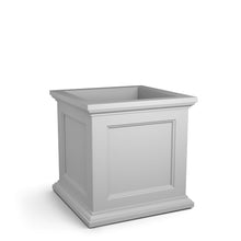 Mayne Fairview 28in Large Square Planter, White