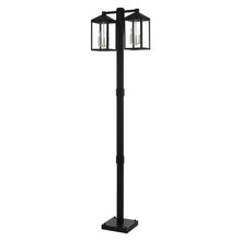 Livex 6 Light Black Outdoor Post Light Nickel