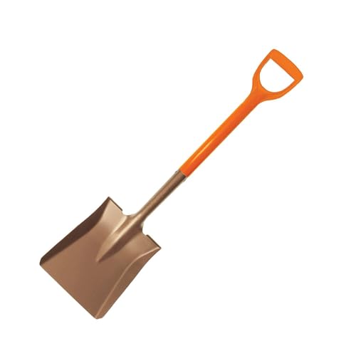 CS Unitec | Non-Sparking Square Shovel | 230 X 270 mm | Nupla D-Handle | Aluminum Bronze | Non-Magnetic | Corrosion Resistant | EX1005D-270A