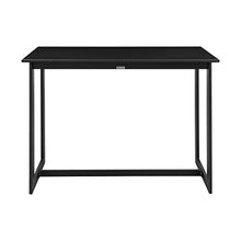 Armen Living Encinitas Outdoor Patio 5-Piece Bar Table Set Dark Grey