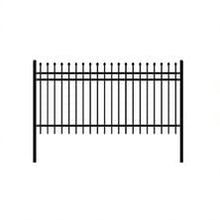 ALEKO Rome Style DIY Galvanized Steel Fence Security 8 x 4 Feet Black Lot of 4