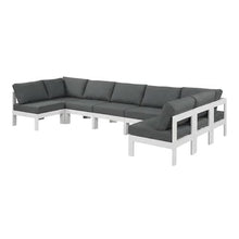 Outdoor Escape Gray Fabric Outdoor Patio Modular Sectional, Weather-Resistant Upholstery, Spacious Seating, Durable Frame, Perfect for Garden and Yard