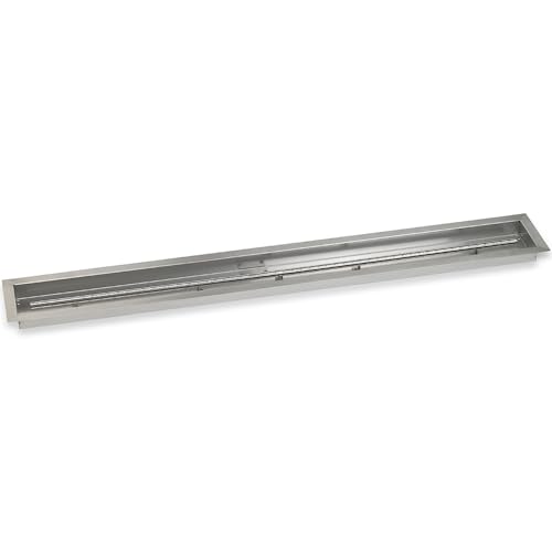 American Fire Glass Spark Ignition Fire Pit Kit (SS-LCBKIT-N-60), Trough Pan, Natural Gas, 60x6-Inch