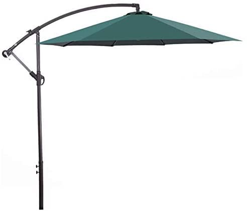 RWGOVLU Hanging Market Umbrella Outdoor Umbrellas Wrought Iron Common Parasol,with Crank & Cross Base,Not Rainproof