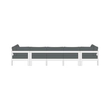 Outdoor Escape Gray Fabric Outdoor Patio Modular Sectional, Contemporary Design, Weather-Resistant Material, Ideal for Outdoor Living Spaces