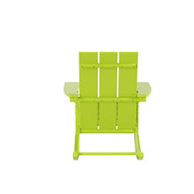 WO Home Furniture Patio Rocking Chair Modern 5 PCS HDPE Outdoor Rocking Furniture Set, Lime