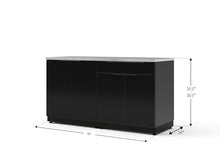 NewAge Products Classic Series 3PC Aluminum Black · Tempered Glass Door Modular Outdoor Kitchen Set - 24" D x 64" W x 36.5" H
