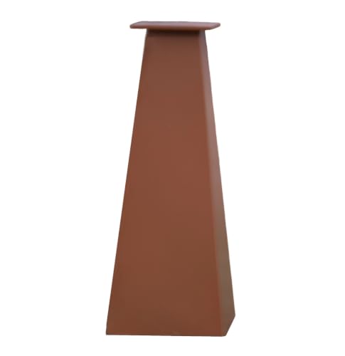 Pyramid Garden Pedestal - Aluminum with Faux Rust Finish