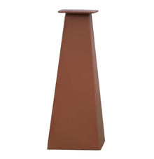 Pyramid Garden Pedestal - Aluminum with Faux Rust Finish
