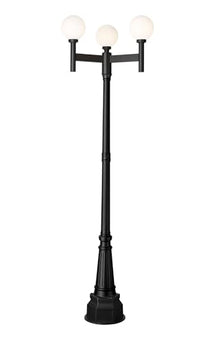 Z-Lite Laurent 3 Light 100" Tall Post Light Black