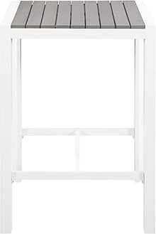 Meridian Furniture 379-T Nizuc Collection Modern | Contemporary Outdoor Patio Bar Table with Durable Aluminum Frame